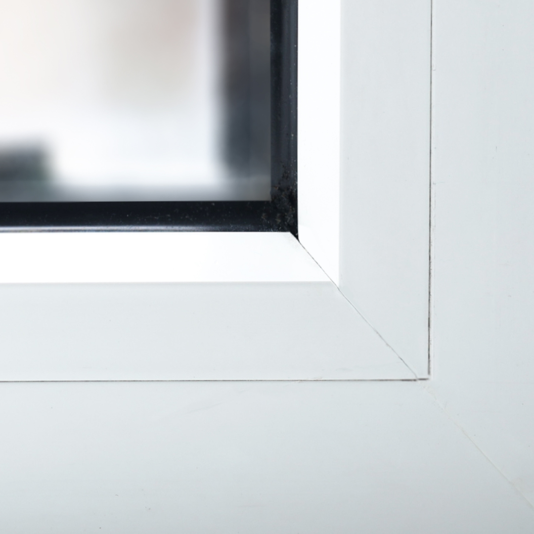 Clean window after mold removal treatment